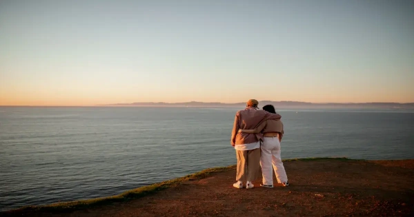 couple watching sunset